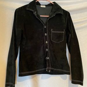 Velvet button up